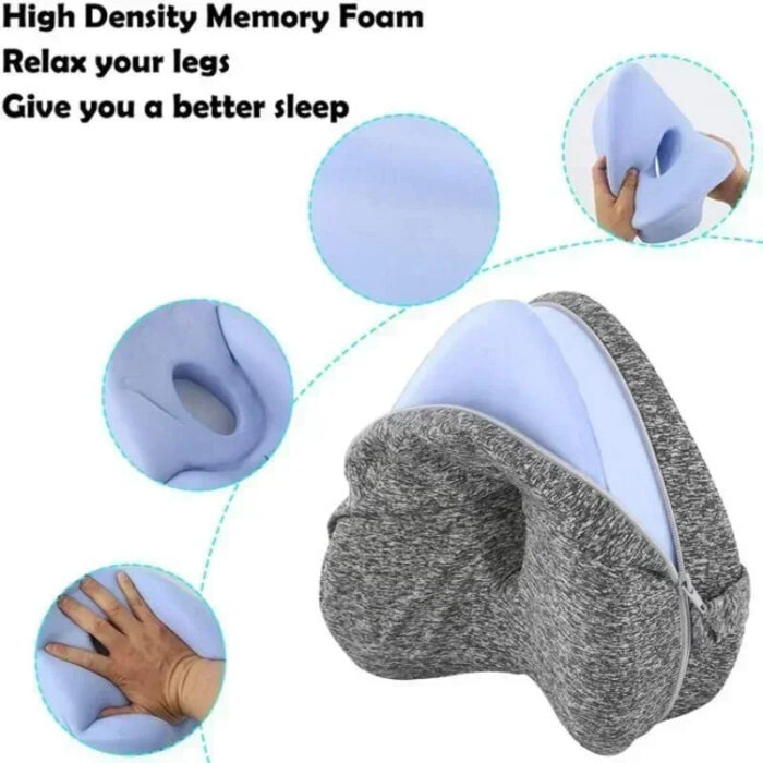 🛏️💖 Orthopedic Heart Leg Pillow Ultimate relief for hips, back & sciatica! ✅ Memory foam comfort ✅ Perfect for side sleepers & pregnancy ✅ Use in bed or on the sofa for all-day support 🦵🌙💕 - Image 6
