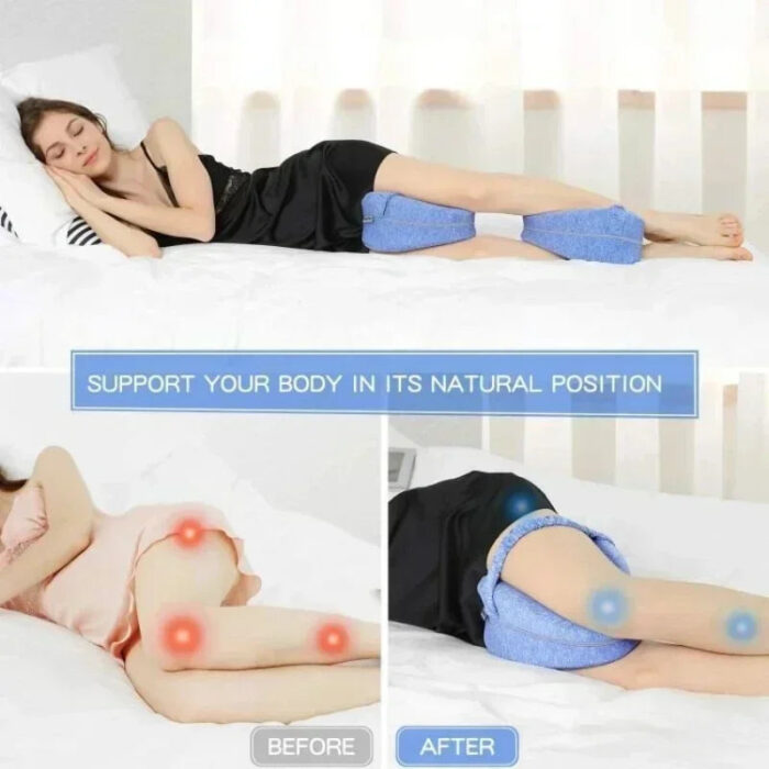 🛏️💖 Orthopedic Heart Leg Pillow Ultimate relief for hips, back & sciatica! ✅ Memory foam comfort ✅ Perfect for side sleepers & pregnancy ✅ Use in bed or on the sofa for all-day support 🦵🌙💕 - Image 4
